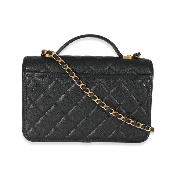 Chanel Black Caviar 22K Top Handle Flap - Picture 3 of 8